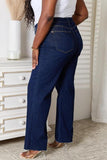 Judy Blue Full Size Raw Hem Straight Leg Jeans with Pockets - Apalipapa