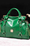 PU Leather Handbag with Tassels - Apalipapa