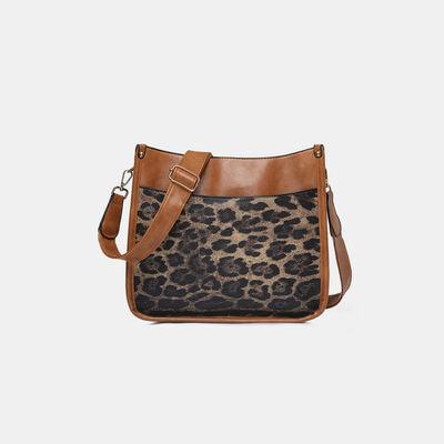 PU Leather Leopard Shoulder Bag - Apalipapa