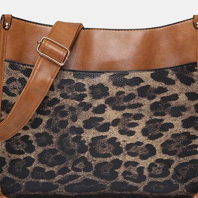 PU Leather Leopard Shoulder Bag - Apalipapa