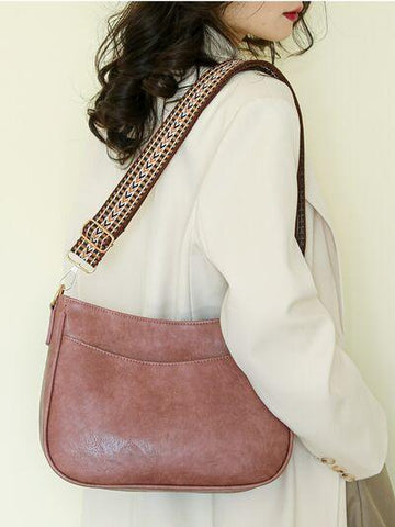 PU Leather Shoulder Bag - Apalipapa