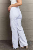 RISEN Raelene Full Size High Waist Wide Leg Jeans in White - Apalipapa