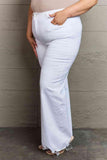 RISEN Raelene Full Size High Waist Wide Leg Jeans in White - Apalipapa