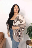 Sew In Love Full Size Cardigan with Aztec Pattern - Apalipapa