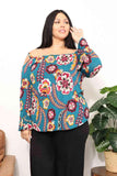 Sew In Love Full Size Floral Cold Shoulder Blouse - Apalipapa