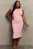 Sew In Love Full Size For The Night Fitted Sleeveless Midi Dress - Apalipapa