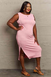 Sew In Love Full Size For The Night Fitted Sleeveless Midi Dress - Apalipapa