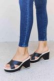 Weeboo Cherish The Moments Contrast Platform Sandals in Black - Apalipapa