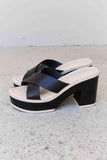 Weeboo Cherish The Moments Contrast Platform Sandals in Black - Apalipapa