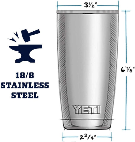 YETI Rambler 20 oz Tumbler, Stainless Steel - Apalipapa