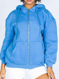 Zip-Up Drawstring Hoodie - Apalipapa