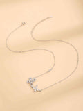 Zircon 925 Sterling Silver Butterfly Necklace - Apalipapa